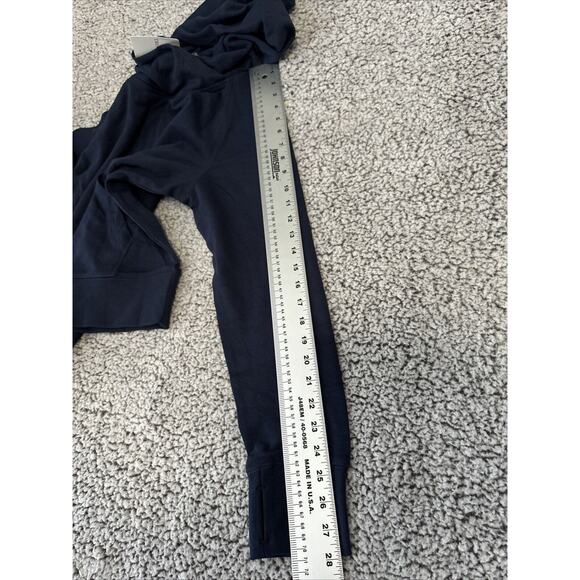 Trimark Sz M Edward Jones Fleece Pullover Hoodie Kangaroo Pocket Thumb Hole Blue - Picture 11 of 14